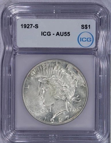 1927-S Peace Dollar $1 ICG AU55