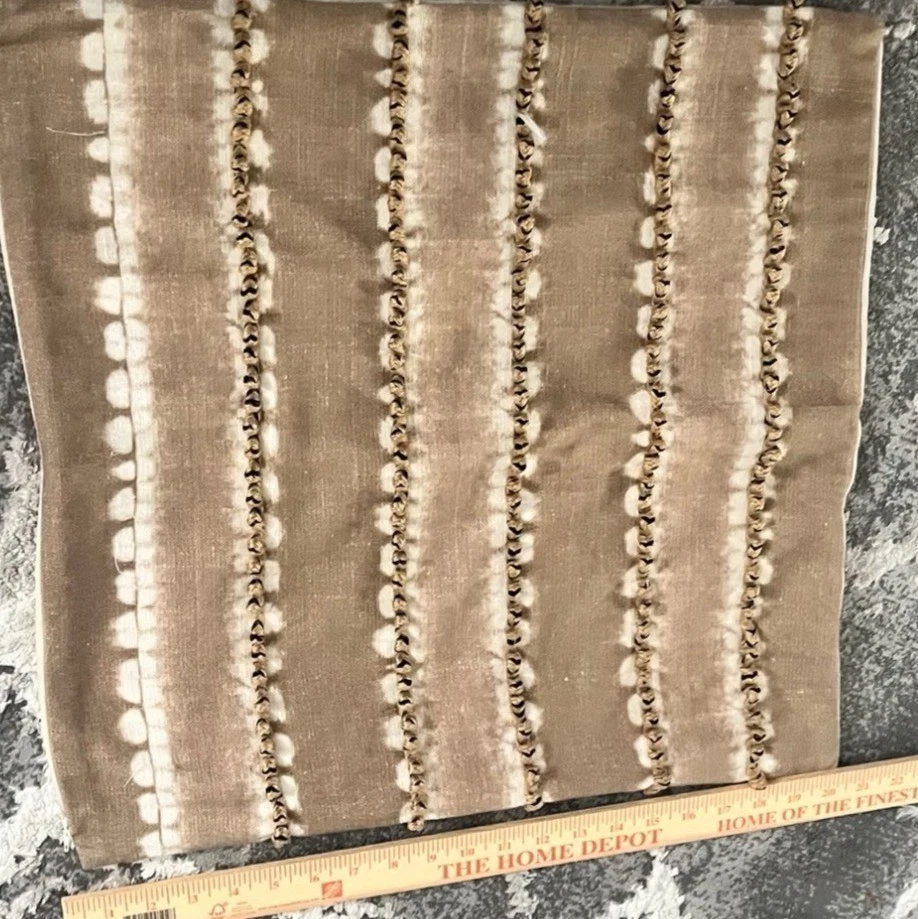 CB2 галстук краситель набор из 2 наволочки Sham 20 x 20 джутовая земля бежевый современный 3D - Изображение 3 из 4