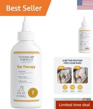 Clinical Care Ear Therapy Cleaner for Dogs Cats, 4 oz - Alcohol-Free Formula