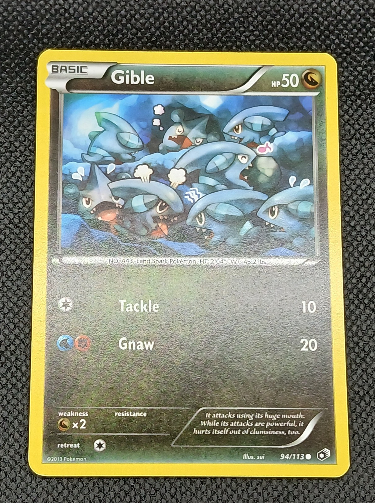 Gible 94/113 Common Legendary Treasures Pokemon Lightly Played