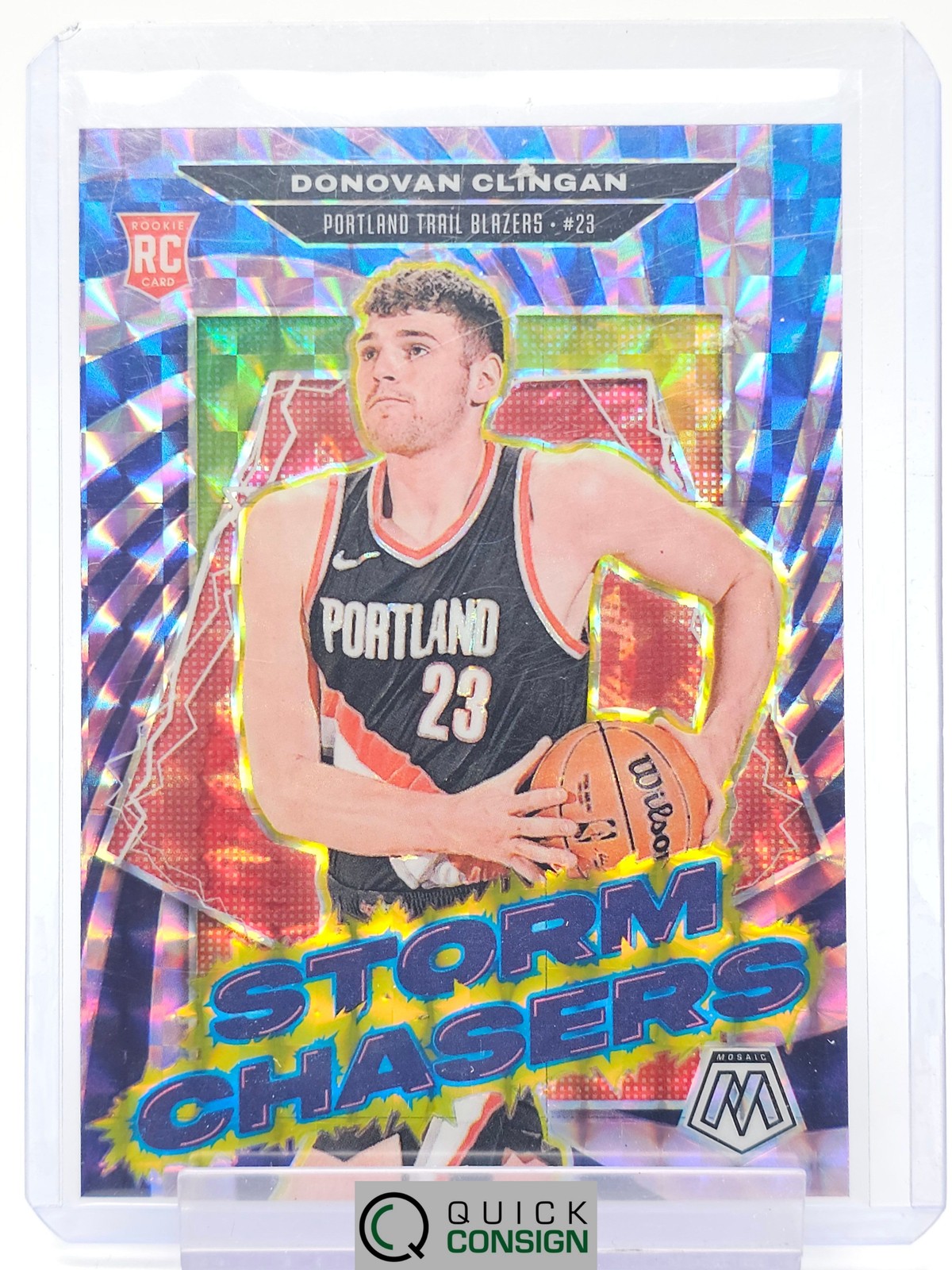DONOVAN CLINGAN 2024-25 MOSAIC STORM CHASERS SSP ROOKIE RC 10 BLAZERS NBA Q0014