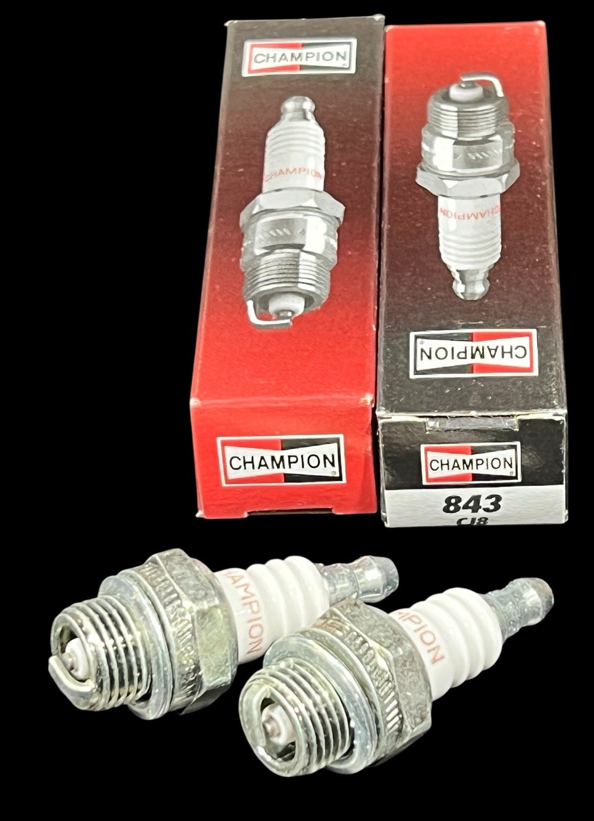 Champion 843 CJ8 Nickel Spark Plugs Copper Plus  Lot of 2  NOS
