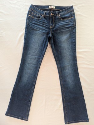 L.e.i. Jeans Juniors 9 Blue Med Wash Ashley Lowrise Slim Bootcut Stretch Denim