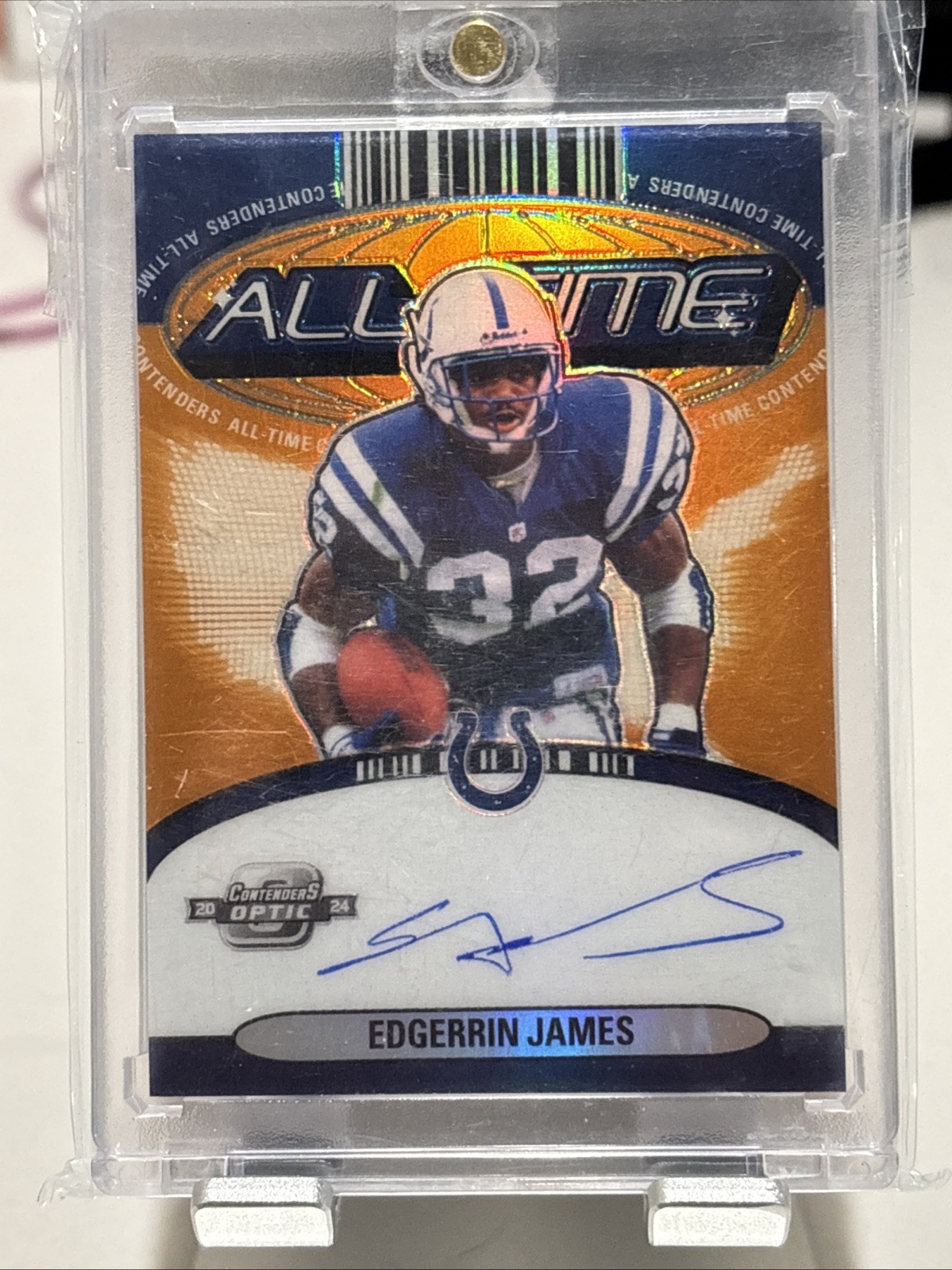2024 Contenders Optic #ATC-EJS Edgerrin James On Card Auto /25