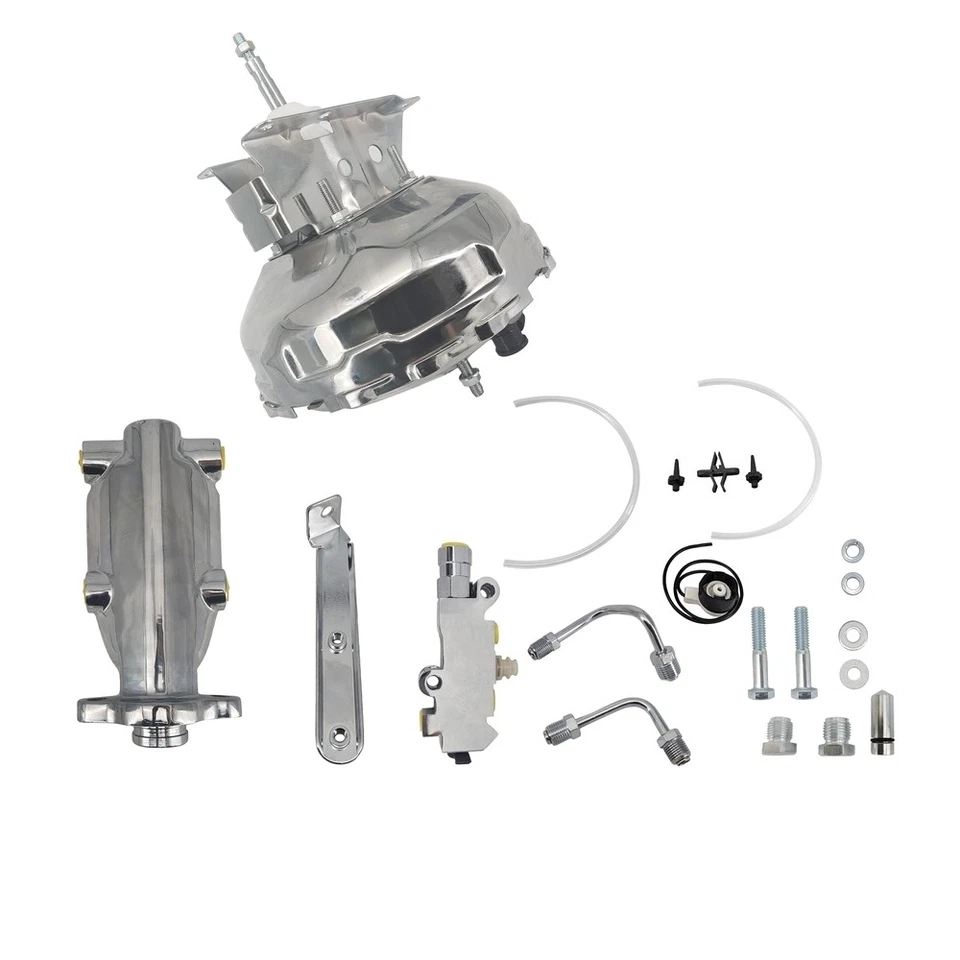 New Disc Drum Brake Booster + Master For Chrome 73-93 Chevy GMC C10 K10 Truck 11 Foto 4 de 4