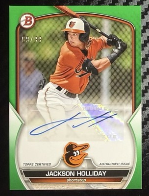 2023 BOWMAN JACKSON HOLLIDAY GREEN AUTO /99 #PPA-JH