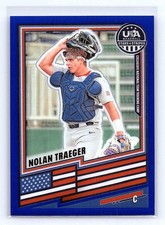 Nolan Traeger 2026 Panini Stars & Stripes Prizm USA Baseball - Blue #/299