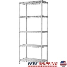 Heavy Duty Metal Adjustable Storage Shelves Rack Home Organization New