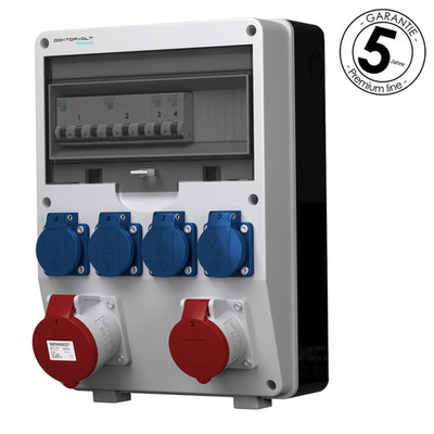 32A 16A 2x230V pTD-S Baustromverteiler mit SIEMENS und MENNEKES Doktorvolt 4852