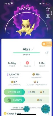 Pokemon Go Shiny Abra