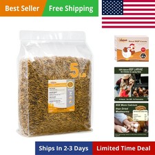 Dried Black Soldier Fly Larvae 5 LBS-100 Natural BSF Larvae-More Calcium Tha...