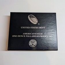 US Mint 2018 American Eagle 1oz Palladium Proof Coin EMPTY BOX And CASE Only