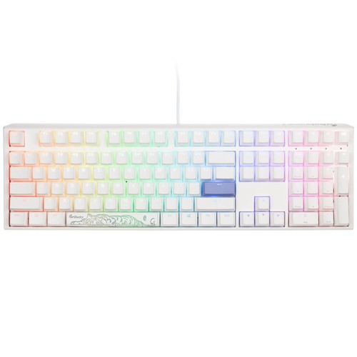 Ducky One 3 Classic Pure White Gaming Tastatur, RGB LED - MX-Blue (US) - Bild 3 von 10