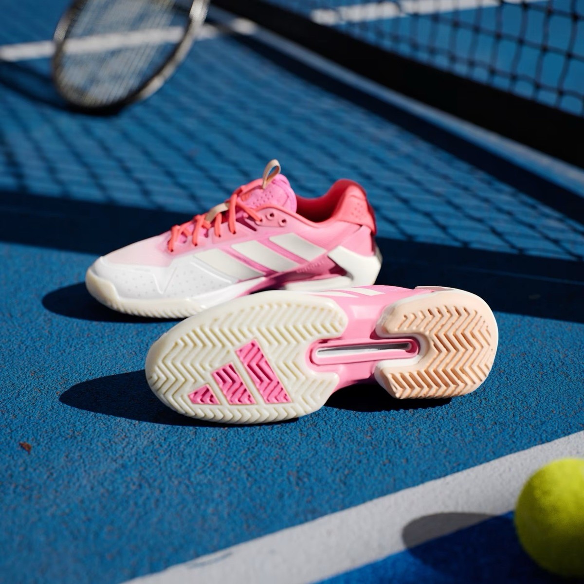 Sz 8- Adidas Women's Adizero Ubersonic 5 Tennis Shoes, Lucid Pink