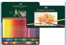 Faber-Castell Polychromos Artists Color Pencils - Tin of 120 Colors - Premium