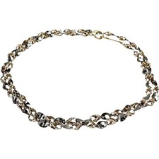 Design Chain Necklace K18 Gold/Pt850Platinum 6.0g 16.3" Women
