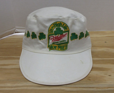 VGT Miller High Life Hat Cap Men Snapback White Painter Beer St Pattys Shamrock*