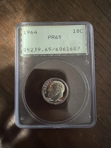 New Listing1964 PR 65 10C Roosevelt Dime