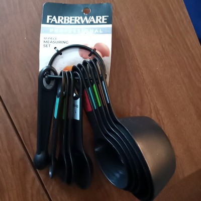FARBERWARE Professional Plastic Measuring Spoon & Cup Set Of 10 NEW!!