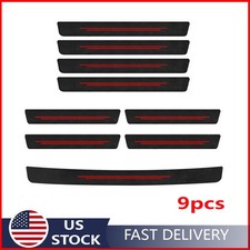 For Mazda Accessories Carbon Fiber Car Door Sill Scuff Cover Plate Protector