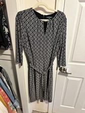 Ralph Lauren Women’s Dress Size 14 3/4 Sleeve, Black And White