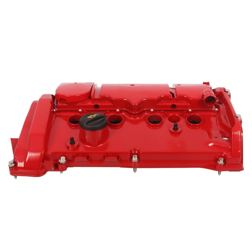 Cubierta de válvula de aluminio roja para N18 Mini Cooper S R55 R56 R57 R58 R59 R60 R61 1,6 T Foto 3 de 4