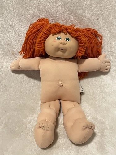 Vintage 1982 Cabbage Patch Kids Girl Doll Orange Hair Green Eyes Xavier Roberts