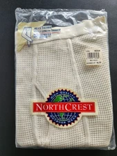 Vtg Northcrest Men Medium USA 34-36 Thermal Bottom Long John Natural Base Layer