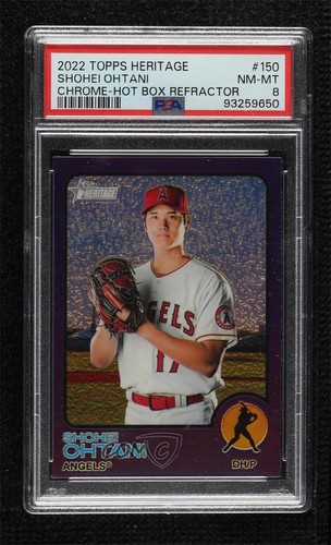2022 Topps Heritage Hot Box Chrome Purple Refractor Shohei Ohtani #150 0d85