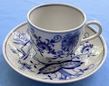 Meissen Blue Onion Demitasse Cup and Saucer Set