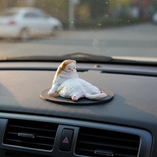 Figurine Chat Tableau de Bord Mignon Ornement Voiture Chat Taille Compacte