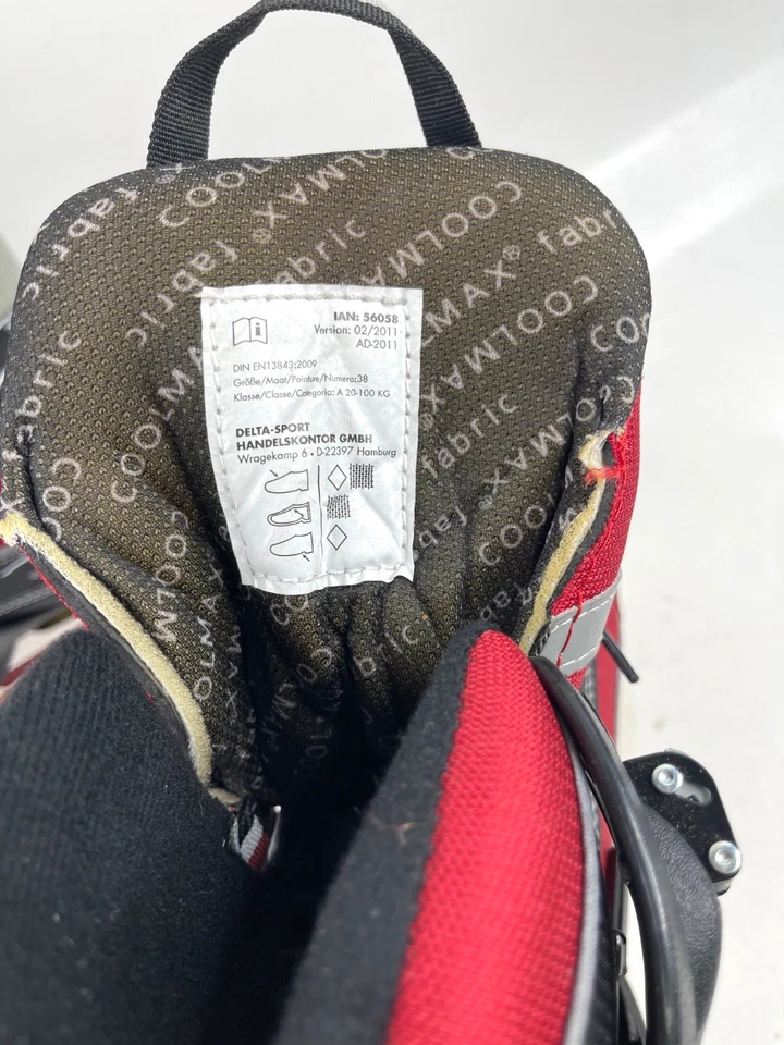 Crivit Inline Skates Anatomical Cuff Größe 38 schwarz rot - Bild 3 von 4