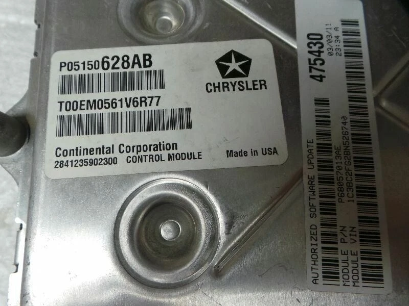 Chrysler 200 ECM 2011 | Programado para seu VIN | P05150628AB - Imagem 3 de 3