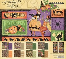 Graphic 45 Charmed Single Sheets 12x12 Double-Sided Paper Halloween Witch