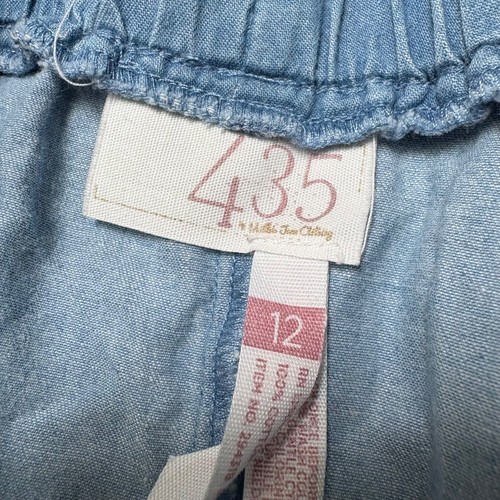 Matilda Jane 435 Light Denim Ruffle Shorts Elastic Waist Size 12 - Picture 2 of 3
