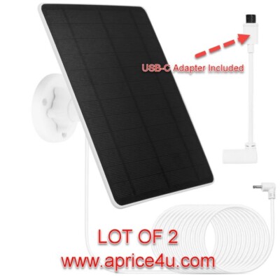 Solar Panel for Phones Ring Spotlight Stick Up Plus Security Cam Battery Charger