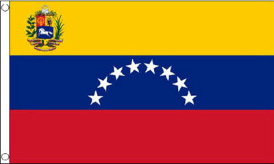 Venezuela Flagge 5' x 3' Venezuela 8 Sterne Staatswappen Wappen Südamerika