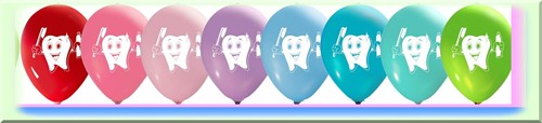 Toothtastic Air & Helium Balloon Decorations - Fun-filled Dental Party Set of 16 - Picture 3 of 7