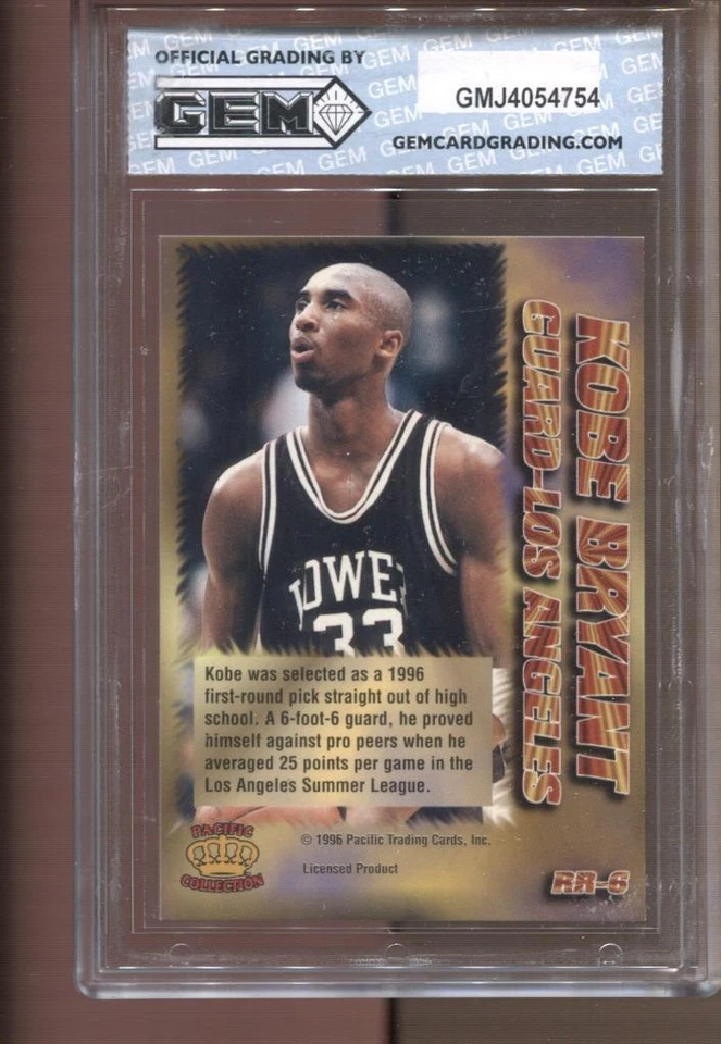 1996 年科比·布莱恩特太平洋力量 Regents of Roundball #R-6 宝石完好 10 RC 湖人队 — 第 2/2 张图片