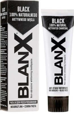 1 x 75 ml BlanX Black Whitening Zahnpasta mit Aktivkohle 