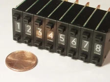 Lot of 8 Pieces: Cherry Thumbwheel Switches 0-9 Positions NEW NOS Thumb Wheel