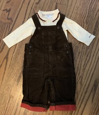 NEW NWT Janie Jack Outfit Corduroy Overalls Shirt Size 3 6 Months
