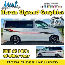 Nissan Elgrand MPV Camper Righe Laterali Decalcomanie Adesivi Van Grafica GRATIS P&P 015