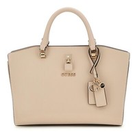 Guess Queensland Luxury Satchel Handtasche UmhäNgetasche Simply Taupe Taupe Neu