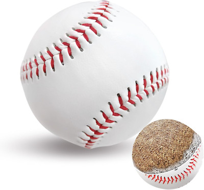 Unmarked Adult Baseballs, Blank Standard Practice Baseball Size 9 Inch, Youth Ba