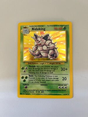 nidoking pokemon card price Pokémon TCG Nidoking Base Set 11/102 Holo Unlimited Holo Rare
