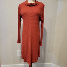 We the Free- Sweater - Cotton Blend Cowl Rust. Small. Cute and Flows 