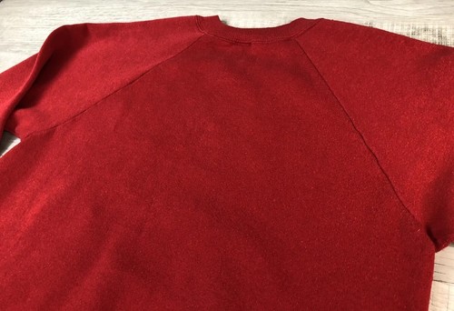 Vintage Christmas Sweatshirt Joy To The World Red JERZEES USA Adult M 38-40 - Picture 15 of 21