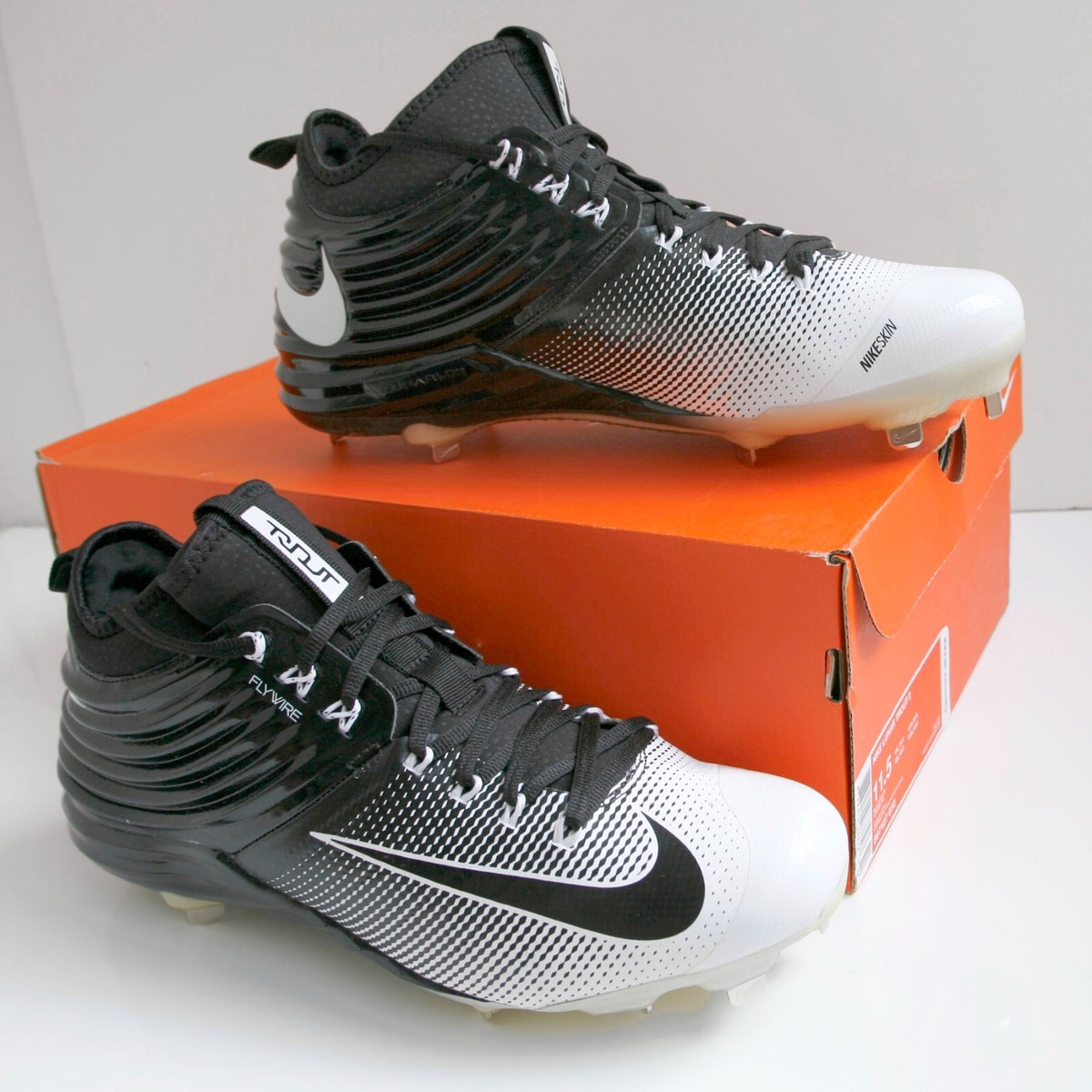 Nike Lunar Trout II 2 Mid Metal Mens Baseball Cleats Black