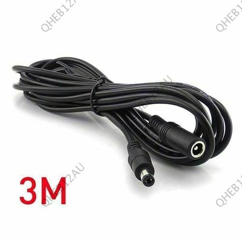 DC 5.5x2.1mm Male to Female Extension Cord CCTV LED strips Power Cable 19H - Picture 3 of 15